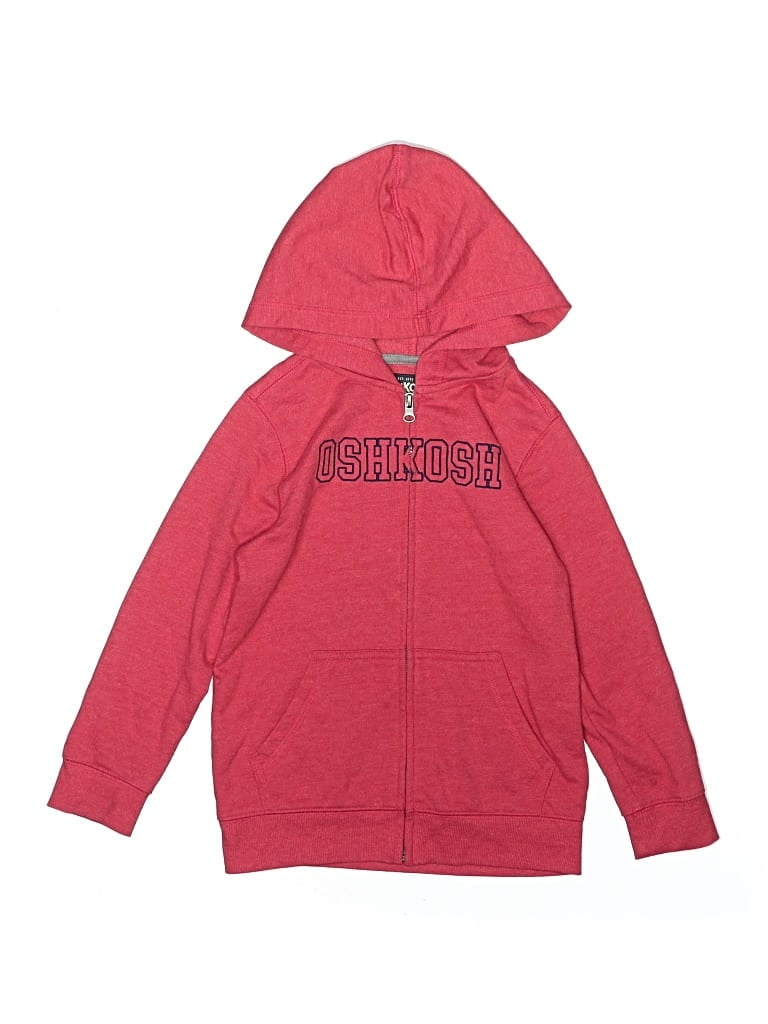 Pre-owned Oshkosh B'gosh Kids' Zip Up Hoodie In Red