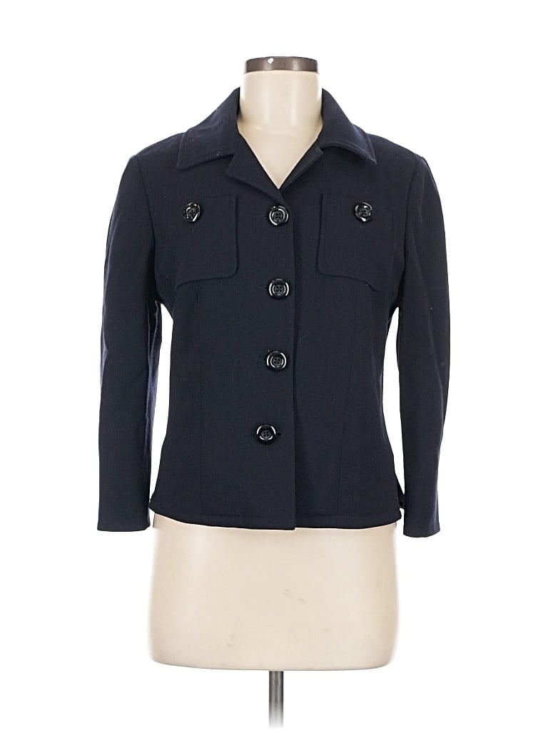 Pre-owned Per Se By Carlisle Blazer Jacket In Blue