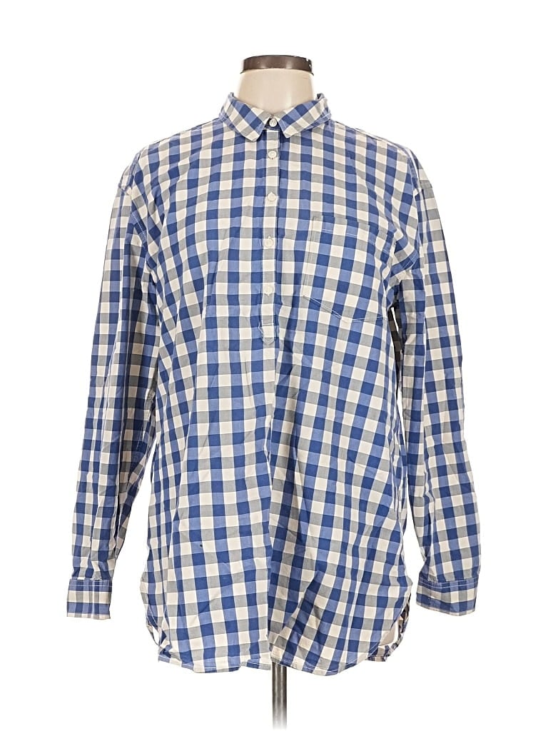 Pre-owned Lucky Brand Long Sleeve Button Down Shirt In Blue