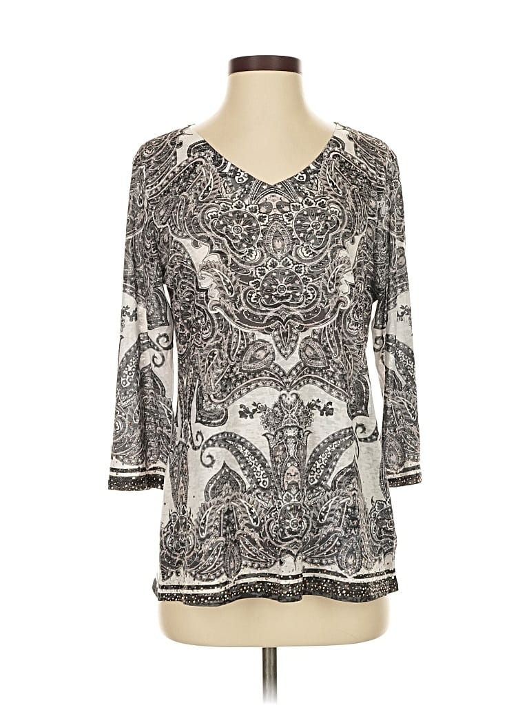 Pre-owned New Directions 3/4 Sleeve T-shirt In White