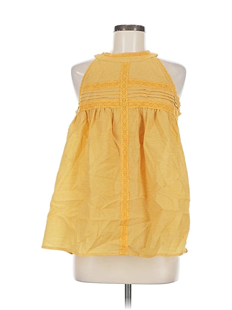 Pre-owned Doe & Rae Sleeveless Blouse In Yellow