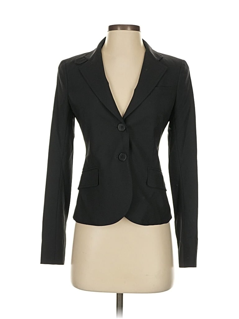 Pre-owned Theory Wool Blazer Jacket In Black