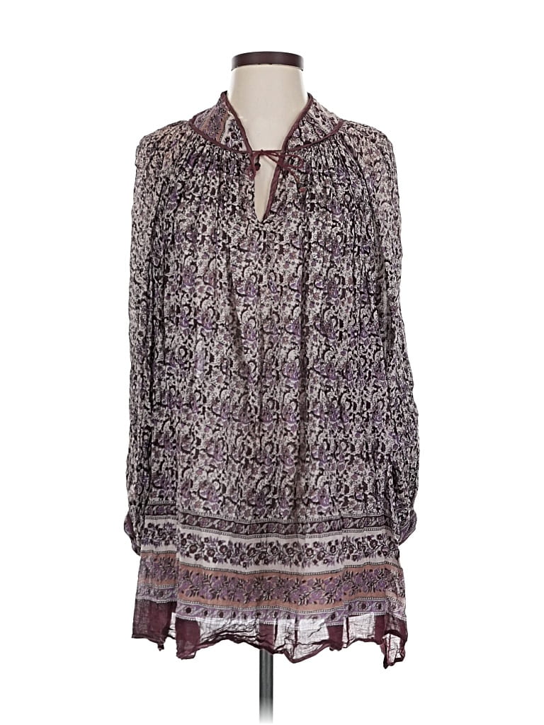 Pre-owned Assorted Brands Long Sleeve Blouse In Purple