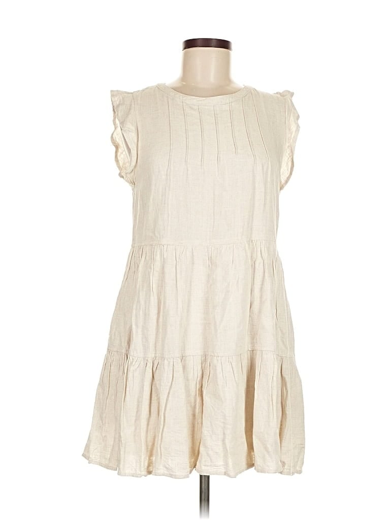 Pre-owned Assorted Brands Casual Dress In White