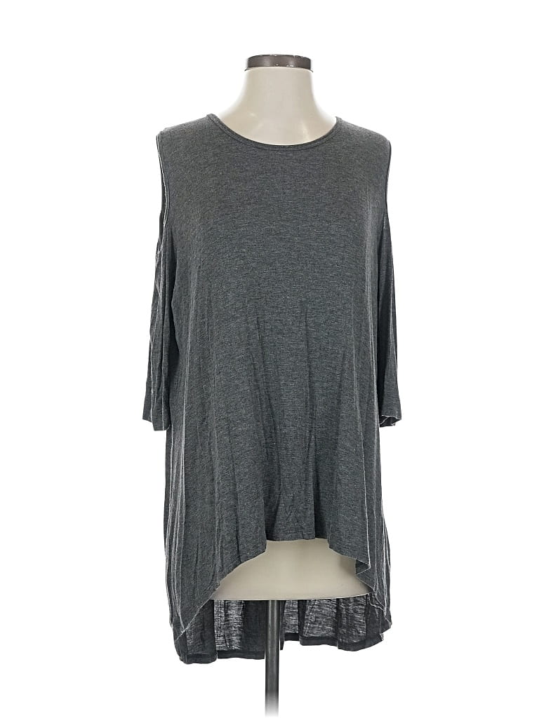Pre-owned Renvy 3/4 Sleeve T-shirt In Gray
