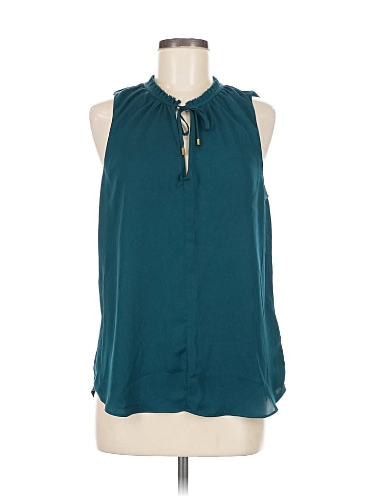 Pre-owned 7 For All Mankind Sleeveless Blouse In Blue