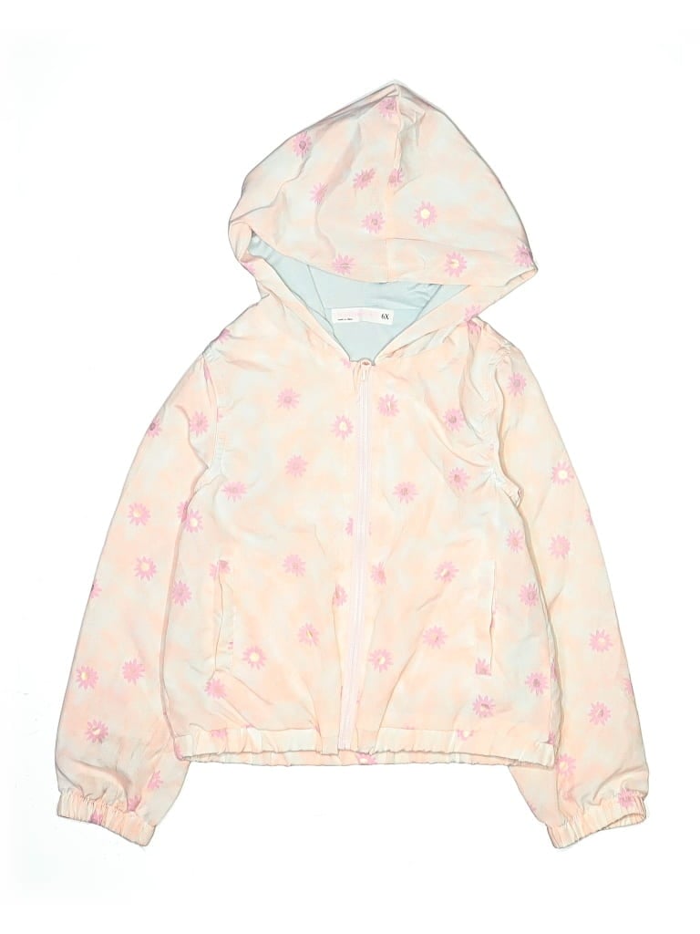Pre-owned Young Hearts Kids' Raincoat In Pink