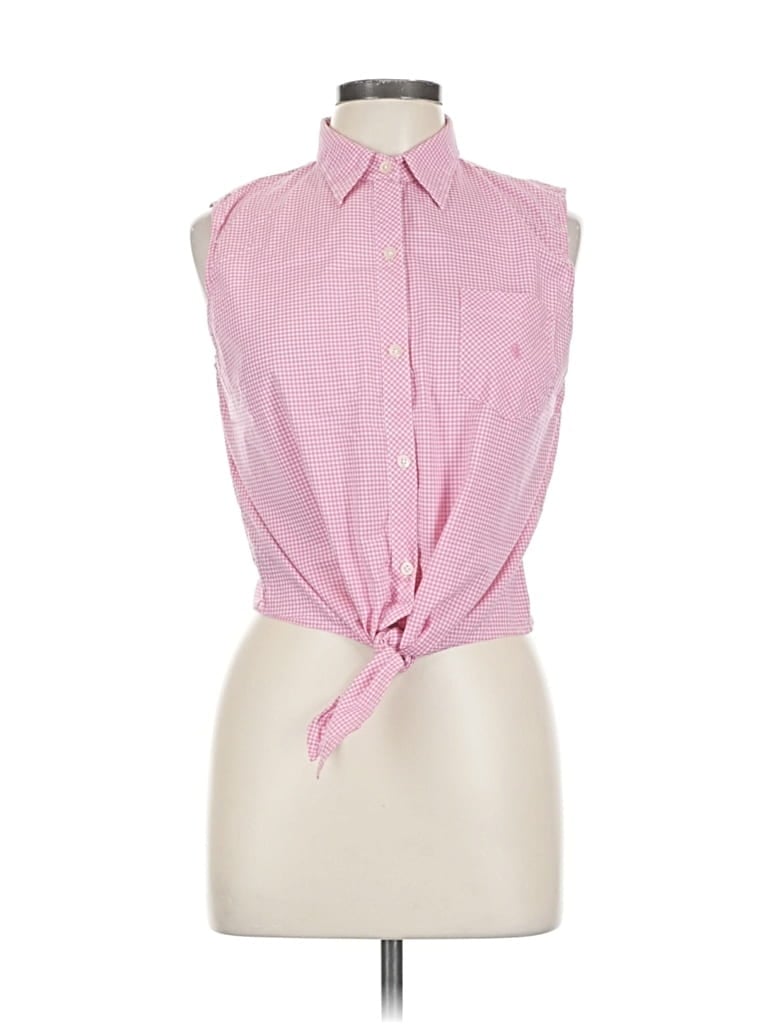 Pre-owned Polo Ralph Lauren Sleeveless Button Down Shirt In Pink