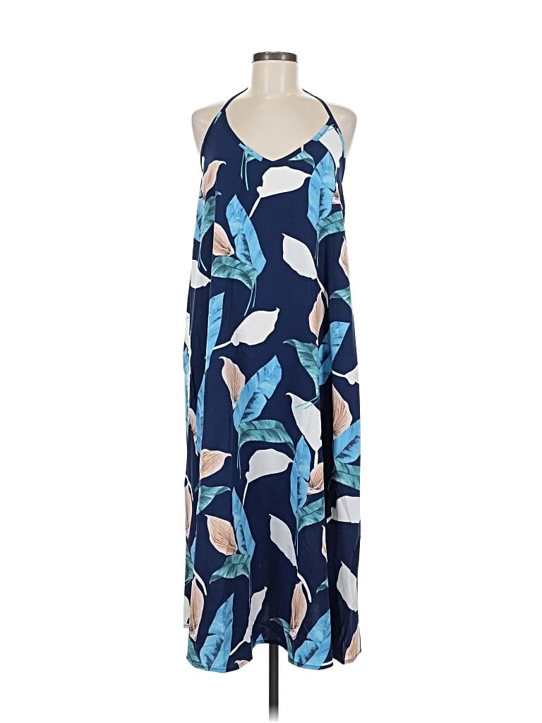 Pre-owned Shein Casual Dress In Blue