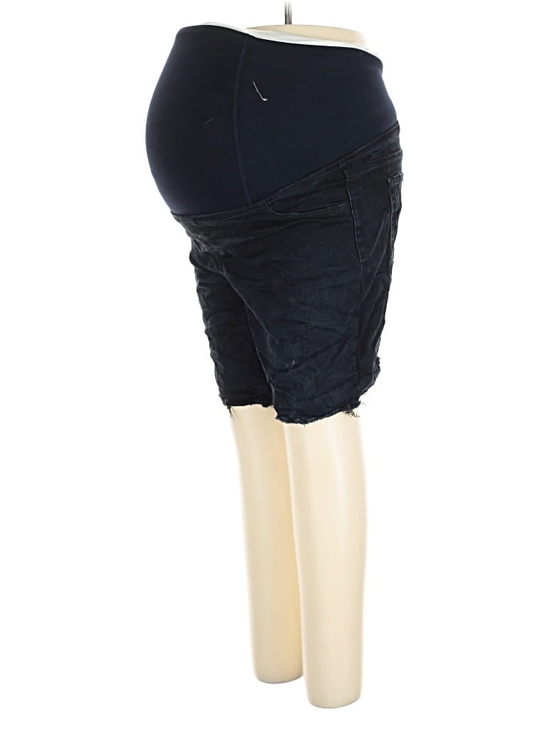Pre-owned Isabel Maternity Denim Shorts In Black