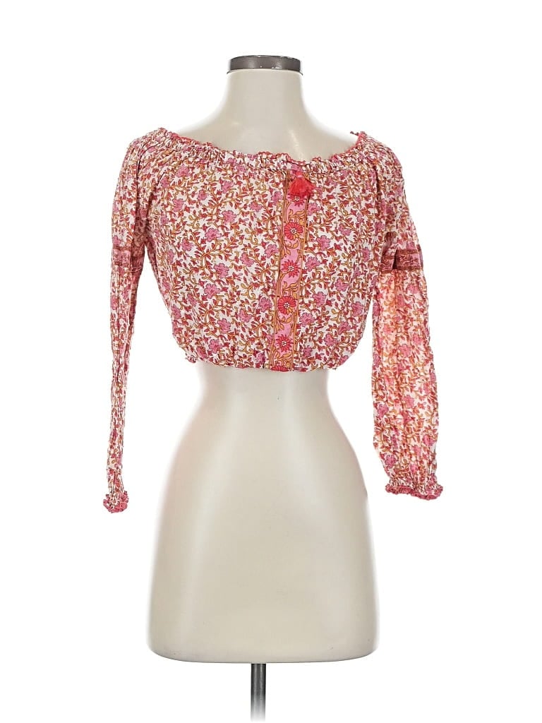 Pre-owned Poupette St Barth 3/4 Sleeve Blouse In Pink