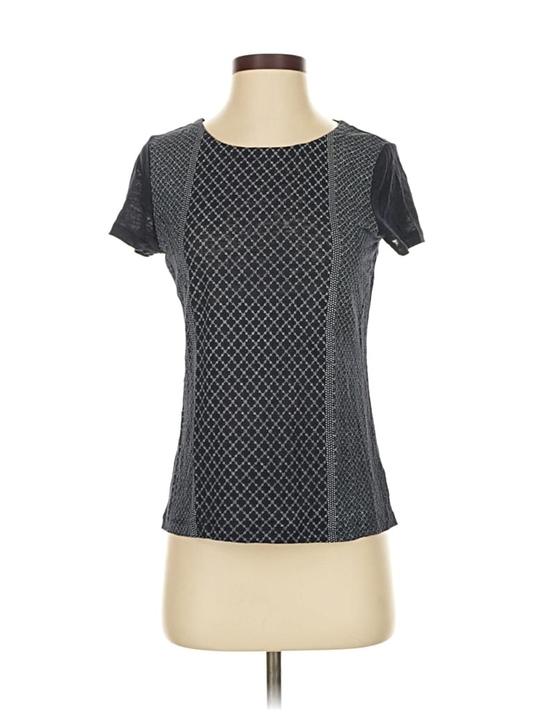 Click to view more detailed imagery on our partner's website Pre-owned Talbots Short Sleeve Top Gray Square Neckline Tops