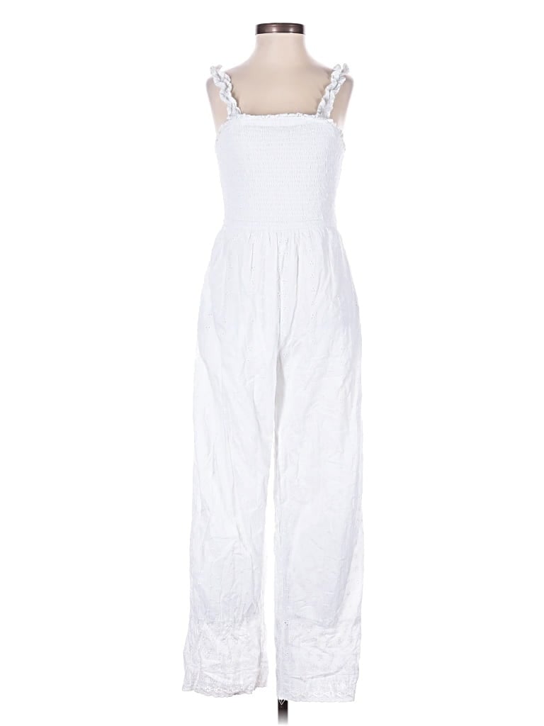 Pre-owned Jessica Simpson Jumpsuit In White