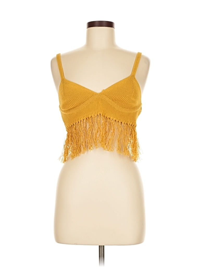 Pre-owned Open Edit Sleeveless Blouse In Yellow