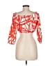 Unbranded 100% Polyester Orange 3/4 Sleeve Blouse Size M - photo 2