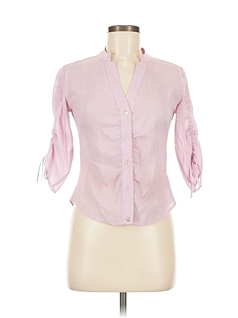 Pre-owned Ted Baker 3/4 Sleeve Button Down Shirt In Pink