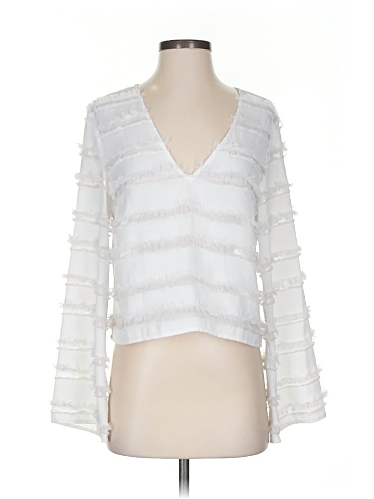 Pre-owned Bcbgeneration 3/4 Sleeve Blouse In White