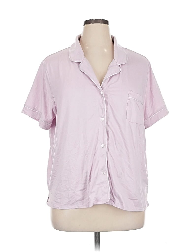 Pre-owned Gap Body Short Sleeve Blouse In Pink