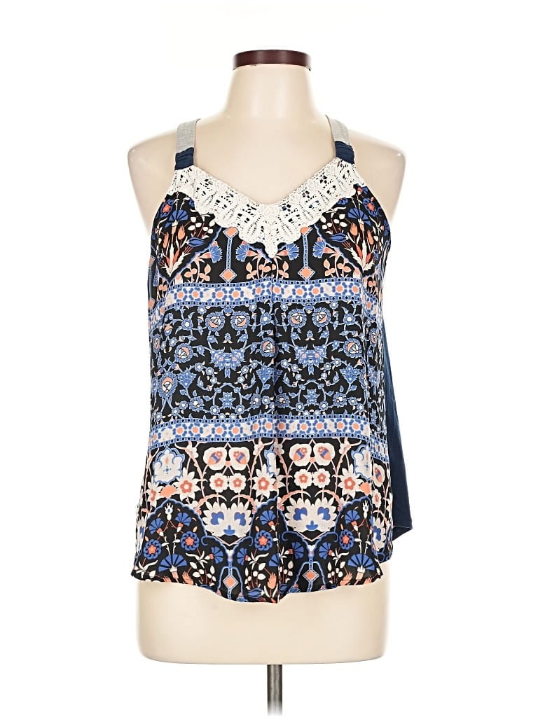 Pre-owned Xhilaration Sleeveless Blouse In Blue