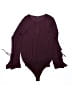 Express 100% Polyester Burgundy Bodysuit Size S - photo 1