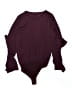 Express 100% Polyester Burgundy Bodysuit Size S - photo 2