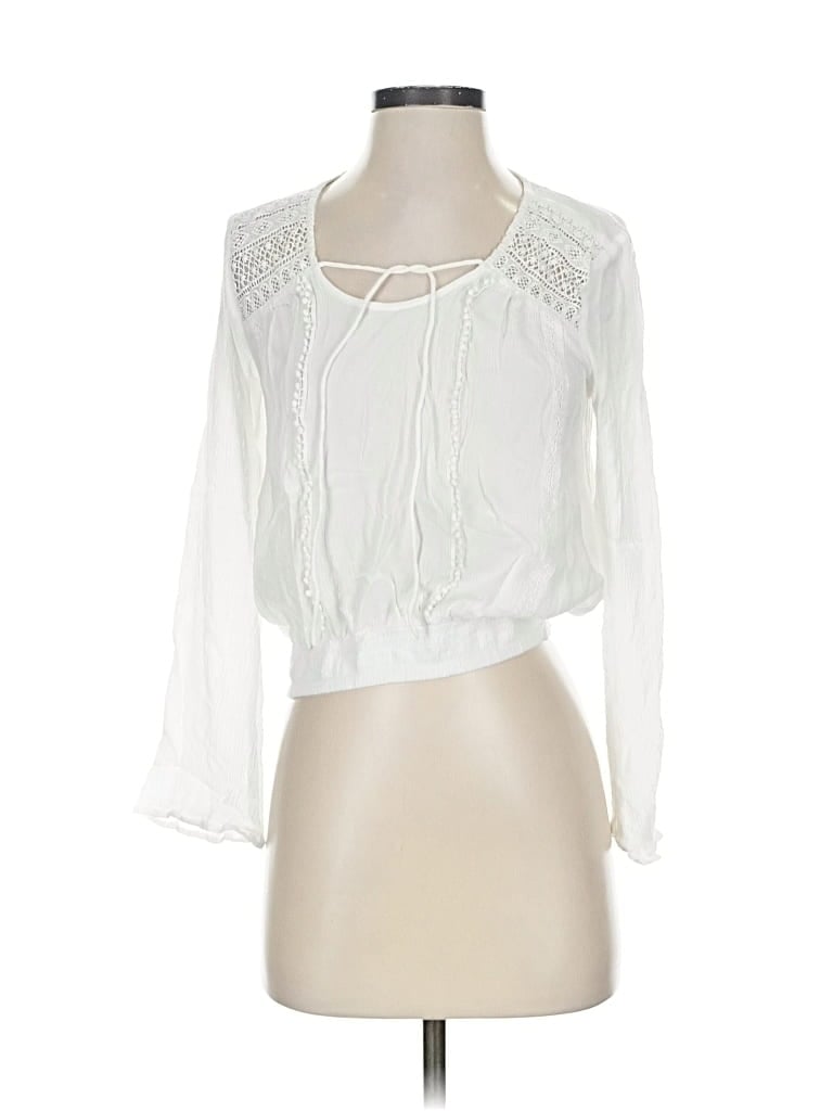 EXPRESS Pre-owned 3/4 Sleeve Blouse In White