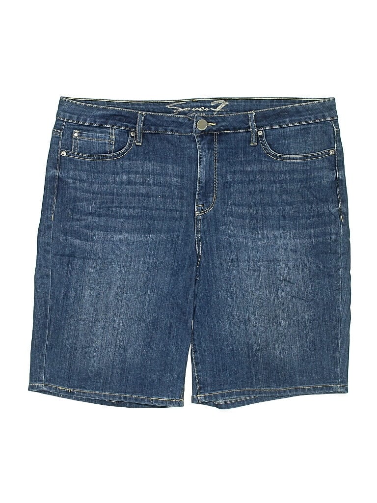 Pre-owned Seven7 Denim Shorts In Blue