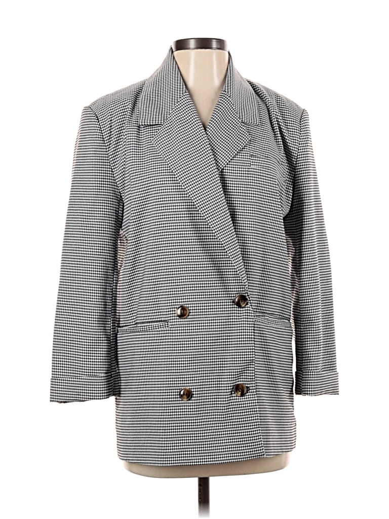 Pre-owned Fashion Nova Blazer Jacket In Gray