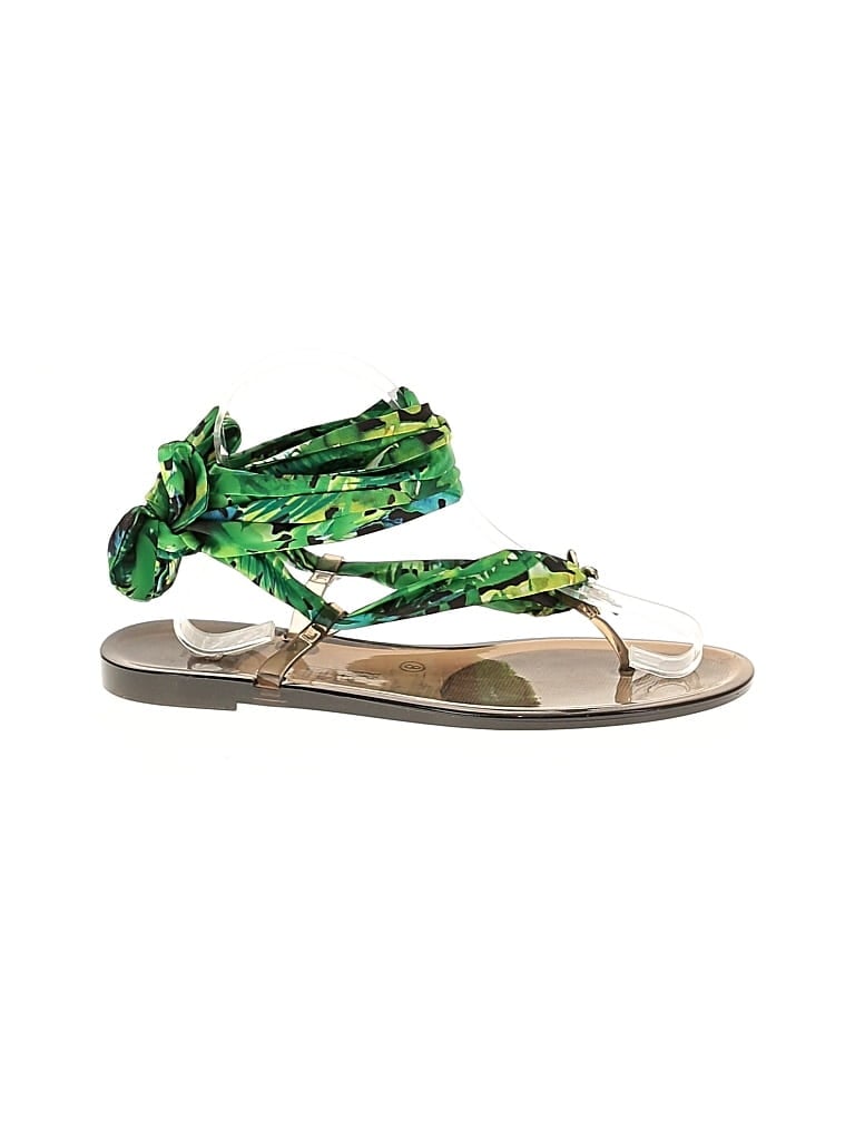 Pre-owned Mng Sandals In Green