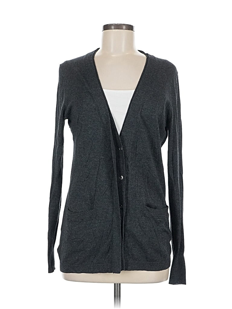 Pre-owned Ann Taylor Loft Cardigan Sweater In Gray