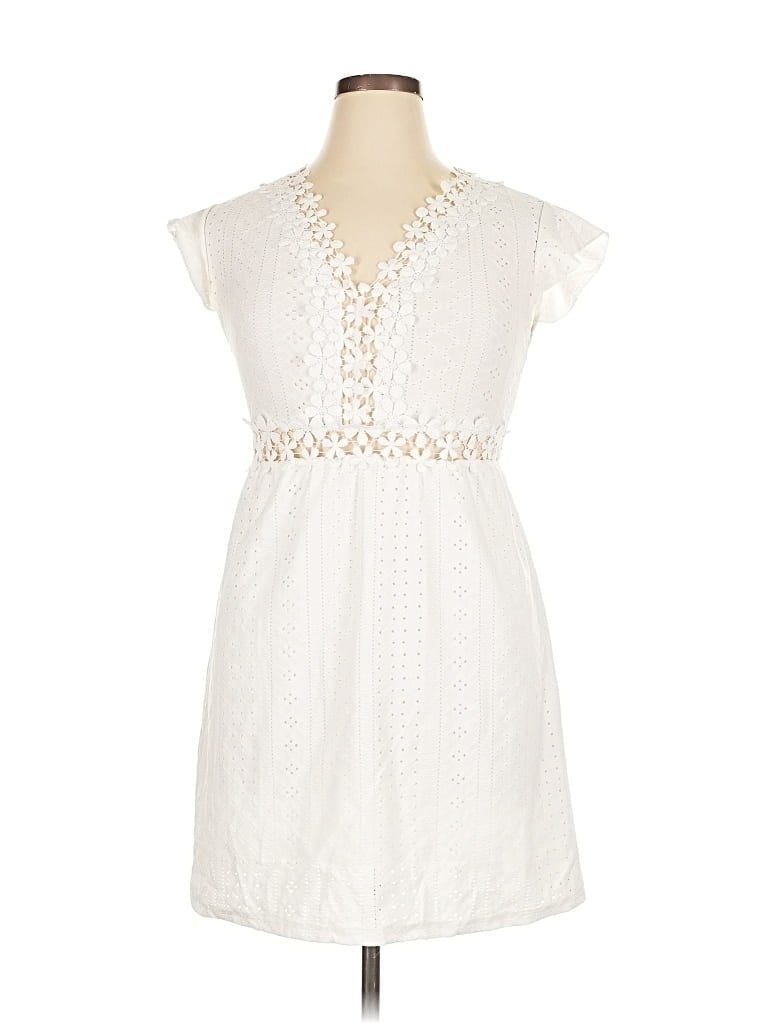 Pre-owned Unbranded Casual Dress In White