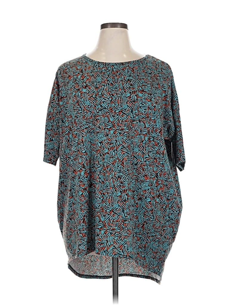 LULAROE Pre-owned Short Sleeve Blouse In Blue