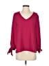 CeCe Burgundy 3/4 Sleeve Blouse Size S - photo 1