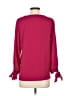 CeCe Burgundy 3/4 Sleeve Blouse Size S - photo 2