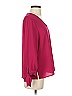 CeCe Burgundy 3/4 Sleeve Blouse Size S - photo 4
