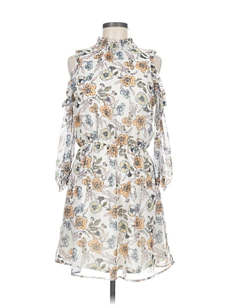 Pre-owned Eyeshadow Casual Dress In White