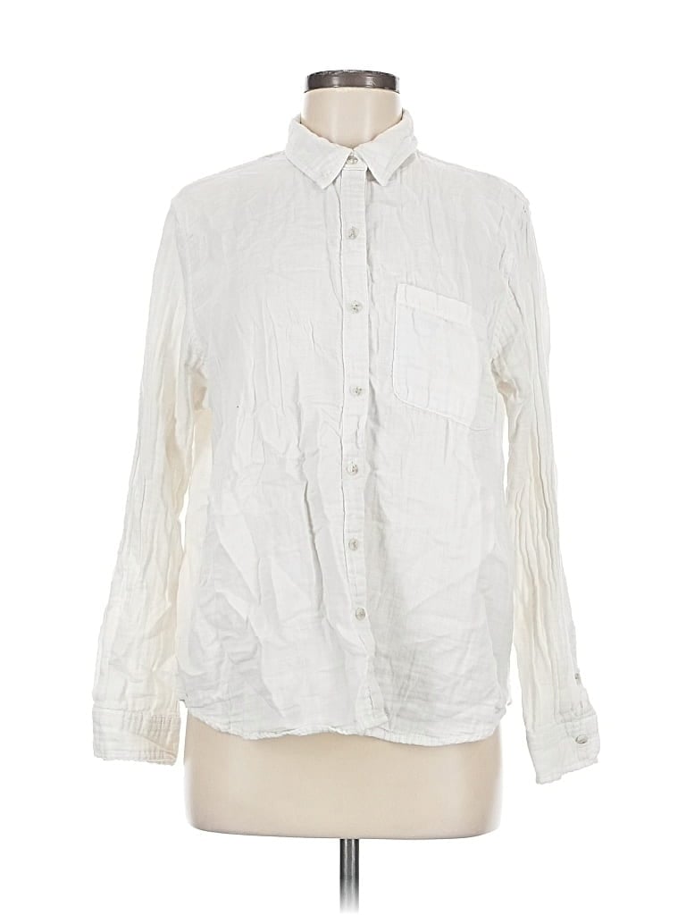 Pre-owned Universal Thread Long Sleeve Button Down Shirt In White