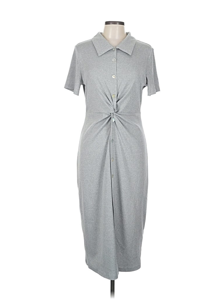 Pre-owned Shein Casual Dress In Gray