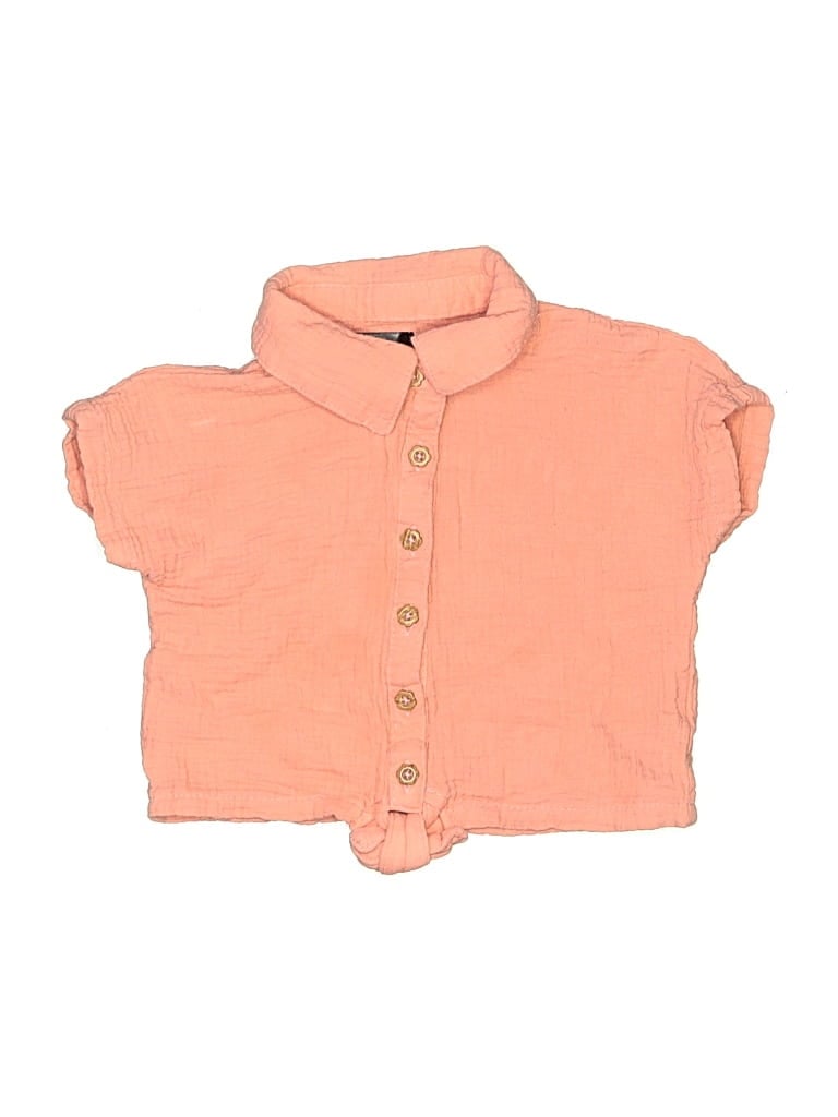 Pre-owned Picapino Kids' Short Sleeve Blouse In Orange