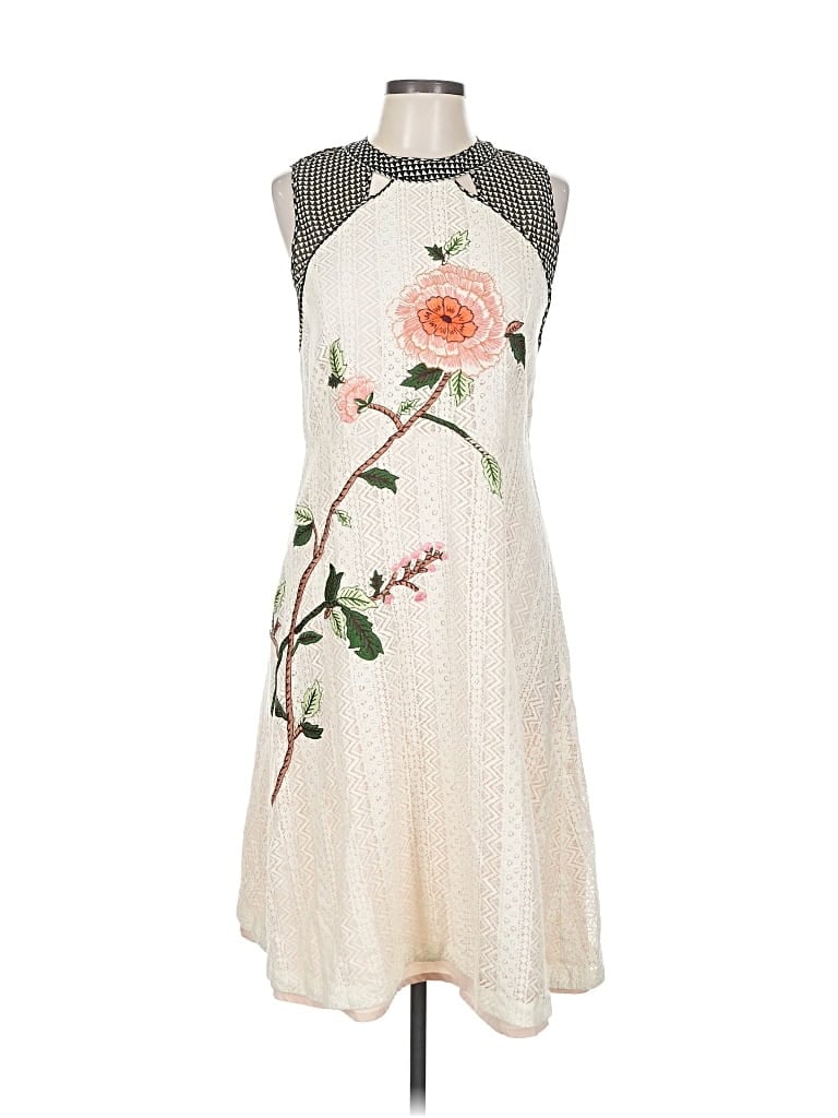 Pre-owned Vineet Bahl Cocktail Dress In White