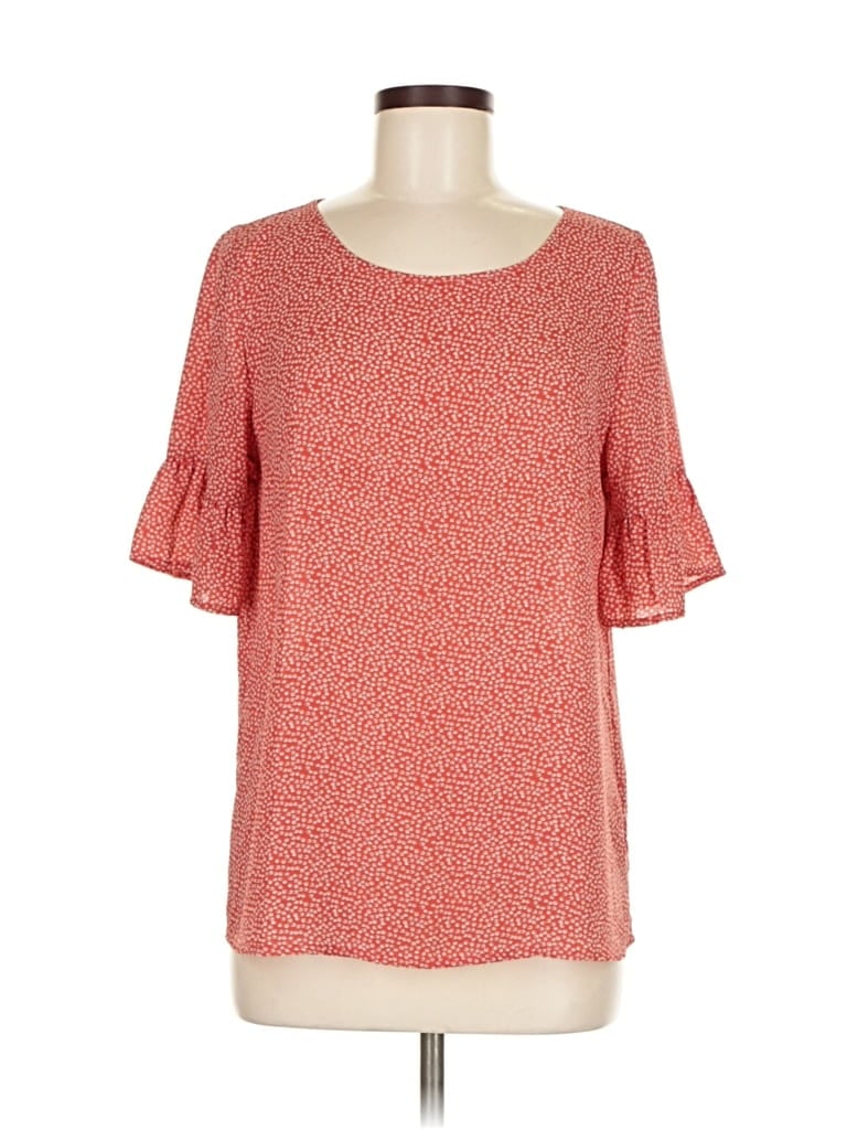 Pre-owned Assorted Brands Short Sleeve Blouse In Red