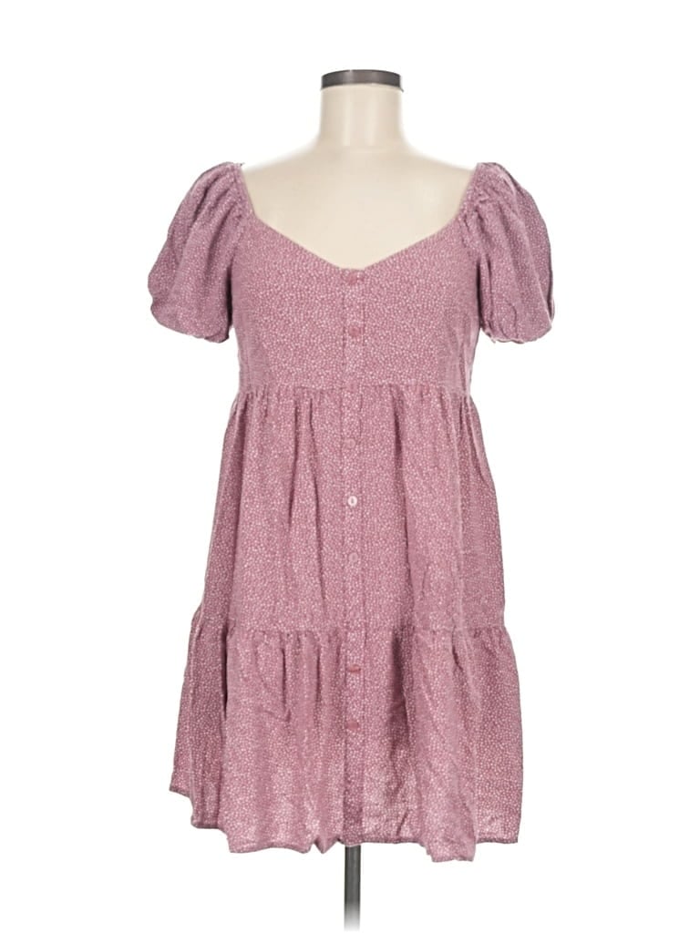 Pre-owned Wild Fable Casual Dress In Burgundy