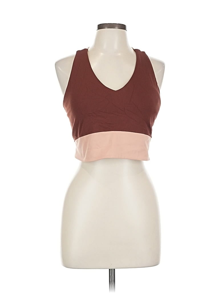 Pre-owned Flx Tank Top Brown Halter Neckline Tops