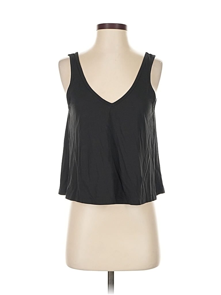 Pre-owned Lulus Tank Top Black Plunge Neckline Tops
