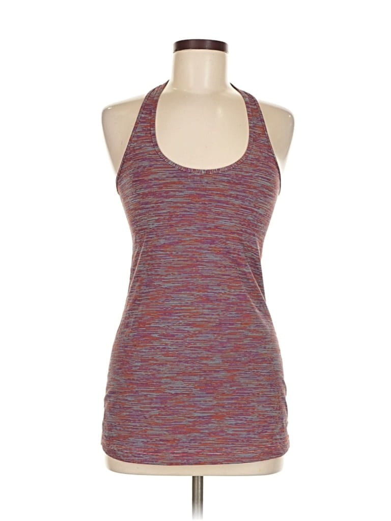 Pre-owned Lululemon Athletica Tank Top Pink Halter Neckline Tops