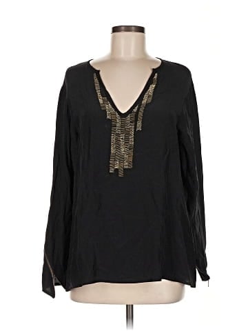Nanette Lepore Long Sleeve Silk Top (view 1)