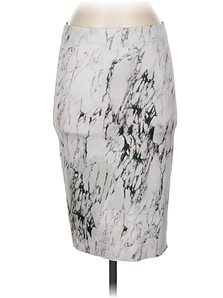 Pre-owned Zara W&b Collection Casual Skirt In Gray