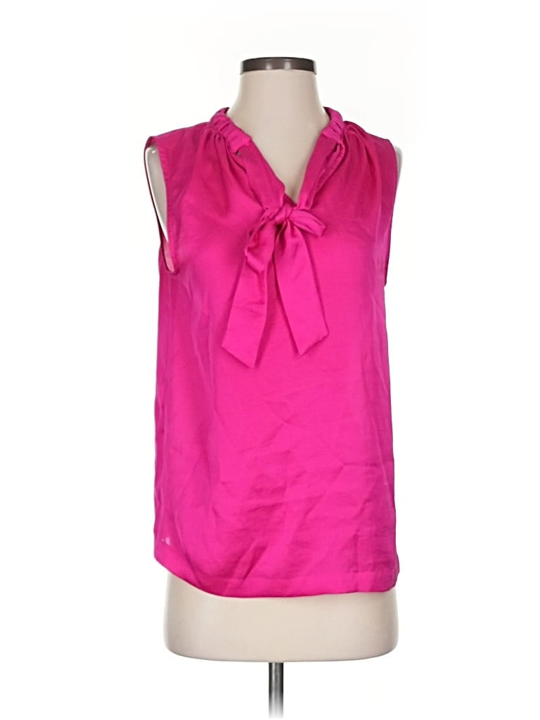 Pre-owned Ann Taylor Sleeveless Blouse In Pink