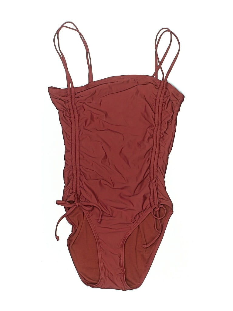 Pre-owned Assorted Brands One Piece Swimsuit In Burgundy