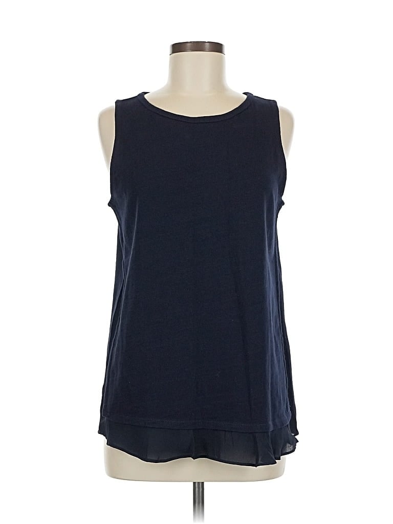 Pre-owned Ann Taylor Loft Sleeveless Blouse In Blue
